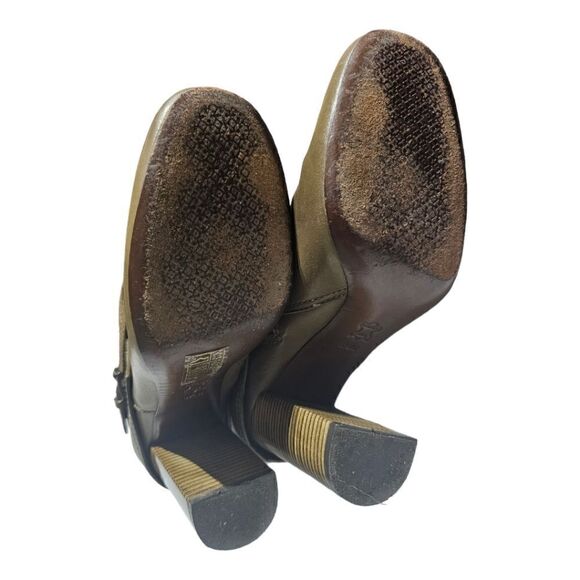 TORY BURCH Faye Olive Leather Knee High Boots - Size 6 1/2 - Picture 5 of 11